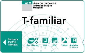T familiar ticket metro barcelone
