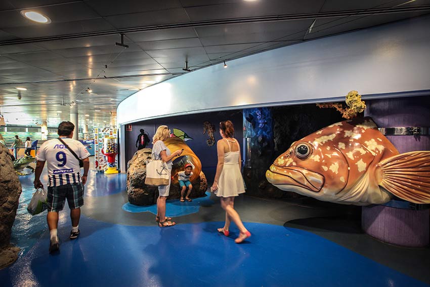 enfant aquarium de barcelone