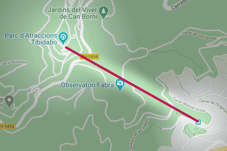 carte funiculaire tibidabo