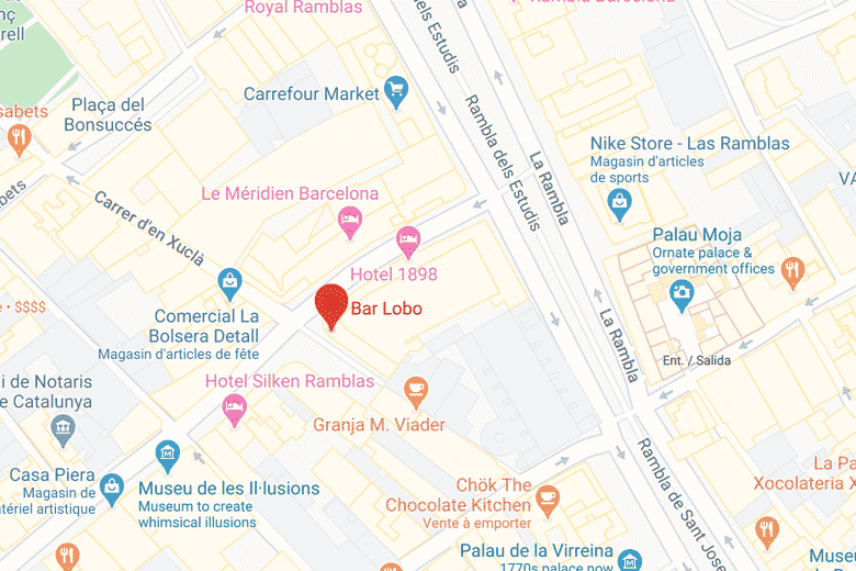 itineraire carte brunch barcelone au bar lobo