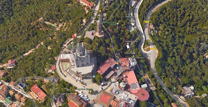 plan parc tibidabo barcelone